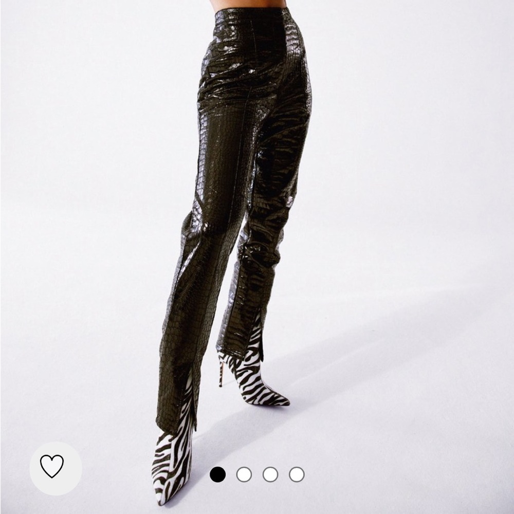 Nasty Gal Fax Croc Leather Pants